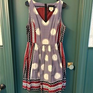 Maeve Black and Auburn Sleeveless V-Neck Sundress